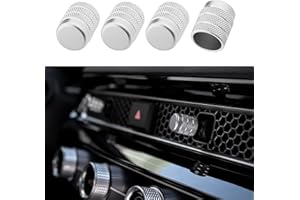 CKE 4pcs Compatible with Honda Civic CRV 2025 2024 2023 Accessories Car Center Console Cover Air Vent knob Caps Interior Decoration Cover Trims -Silver