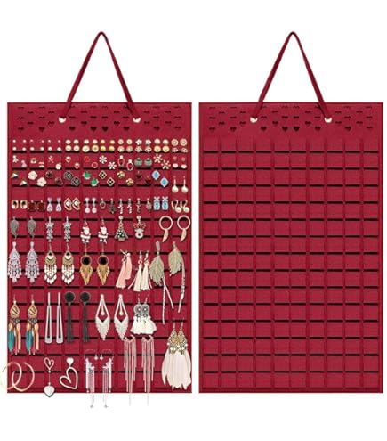 Organizador De Aretes Organizador De Joyas De Fieltro Para Pared