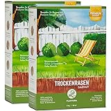 Plantura Trockenrasen, 4 kg, wassersparende Rasensamen für trockene Regionen, Premium-Saatgut