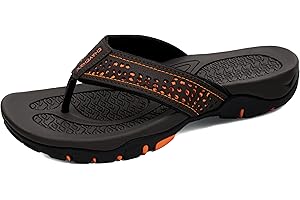 ChayChax Tongs Homme Sandales de Sports Soutien de Voûte Plantaire Flip Flop Chaussures de Plage et Piscine Antidérapant