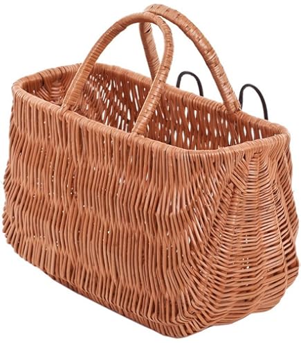 Cesta De Mimbre Para Bicicleta Infantil - Tejida A Mano Con Correas De Cuir | Estilo Rústico Y Natural