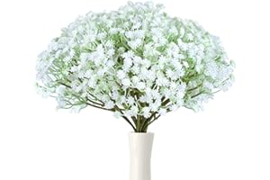 JWOGNGLS Sztuczna gipsówka 30 szt., białe, sztuczne kwiaty Deco, sztuczne kwiaty z tworzywa sztucznego, suszone gipsówki, na wesele, imprezę i do dekoracji wnętrz