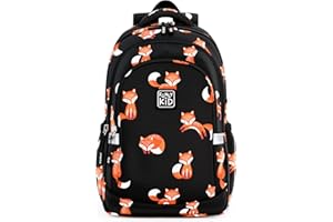 FunlyKid Schulrucksack für Mädchen – ultraleicht Schulranzen mit Brustgurt, Rucksack für Schule ab der 1. Klasse, Reflektierende Elemente, Wasserdicht Backpack, Geschenke fur Kinder und Teenager.