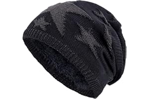 Compagno Gorro de Invierno Beanie Deportivo y Elegante Modelo de Estrella de Punto Cesta con Suave Interior