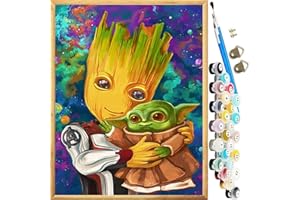 JanFebMar Peinture Numero Adulte, Acryliques Peinture par Numéros pour Adultes Débutants Enfants Peinture a Numero Adulte Peinture avec 3 Pinceaux Sans cadre 40×50 cm