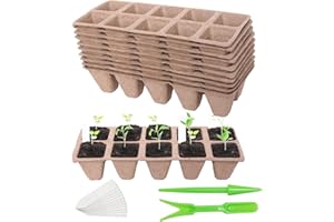 KZQXXT Cultivation Pots, Square, Pack of 10 - 100 Cells 4.3 cm Propagation Pots, Propagation Boxes for Planting Seed Crops, Plant Pot, Propagation Pots, Flower Pot, Propagation Pots, Biodegradable