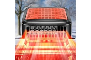MUPKVY Auto Heizung, 12V 200W Tragbare Autoheizung Heizlüfter mit 2 in 1 Heizung und Kühlung, 360° Drehbar Schnelle Heizung Windschutzscheibe Defogger für Auto, Die in Zigarettenanzünder Steckt Zusatzheizung