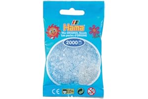 DAN IMPORT Hama Perlen 501-19 - Mini-Perlen 2000 Stück transparent/weiß