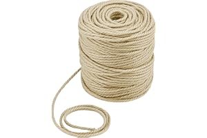 QWORK® Jutesnöre för trädgård, 100 m, 4 mm, hamparep, för presentinslagning, gör-det-själv