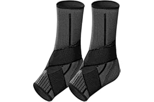 SUGHAW 2 Pcs Attelle Cheville Sport, Chevillère Entorse Chevillere de Maintien Sport Strapping Cheville Réglable Respirant pour Homme et Femme Ligamentaire Entorses Blessures a Protection Sportive (Noir, L)