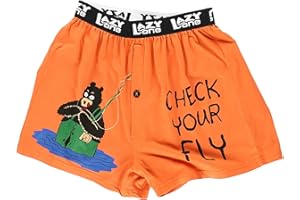 Lazy One Funny Animal Boxers, Novelty Boxer Shorts, Humorous Underwear, Gag Gifts for Men, Bear Themed Boxers