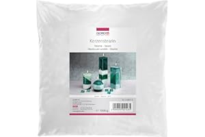 GLOREX 6 8601 8 - Stearina in polvere bianca, sacchetto da 1000 g per la realizzazione di candele di ogni tipo, per lavori creativi artigianali