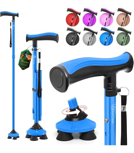 BeneCane | Accessories | Quad Cane Adjustable Walking Cane With Offset Soft Cushioned Handle For Men Wome 67d5adeb34d156ceb3371d58
