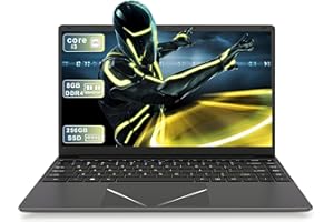 DREAMFYRE 14" inch Laptop 8GB RAM 256GB SSD Laptop PC Core i3 with HD Display Webcam Support Dual-Band WiFi Student/ Business Laptops computer with WPS Office, Long Battery Life, Type-C USB3.0 HDMI Port