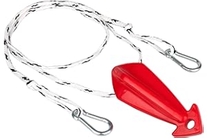 Mesle Combi Triangle de remorquage pour 1 Personne, Auto-centrant, Longueur 305/244 cm, Flottant, Crochet Quick Connect, Noir-Rouge-Blanc, INCL. Rope Keeper