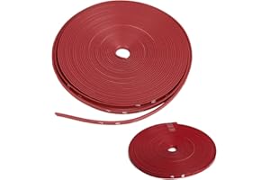 YHUASIA 8 M Auto Rad Schutzring, Kantenschutz Autotür, Gummi Dekoration Streifen, Kantenschutz für Bleche, Auto Felgenschutz Dekorstreifen für Auto Felgen, Felgenschutz, Rad Dekoration (Rot)