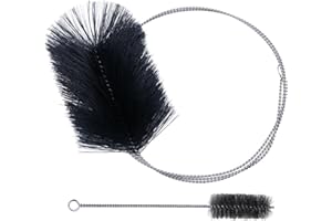 Chuanhylis 2 Pièces Kit Ramonage Poele Pellet, Inoxydable Hérisson Ramonage, Kit Nettoyage Gaine Souple Gaine Vmc Souple Brosses de Ramonage pour Nettoyage de Cheminée 30