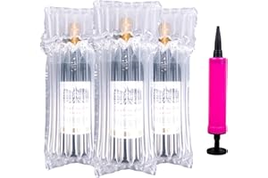 SEWOKON 11pcs Wine Bottle Protectors, Inflatable Column Packaging Air Bags, Reusable for Luggage, Airplane, Travel, Transport Inflatable Bags, with Free Pump