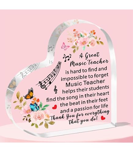Music Teacher Gift – Without Music Life Would B Flat Acrylic Plaque Sign - View #8