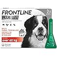 FRONTLINE Plus Flea & Tick Treatment for Extra Large Dogs (over 40 kg) - 3 Pipettes