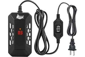 AQQA Aquarium Heizung 20L 25W Aquarium Heizstab mit LED Digitalanzeige, Temp Genauigkeit ±1°F, Einstellbarer Temperatur Aquarienheizer für Fisch Tank/Schildkröte Tank