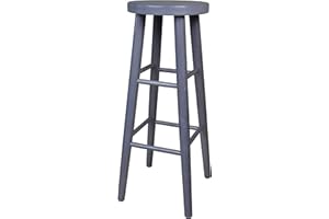 ‎MAGNETIC MÖBEL Magnetic Möbel Stück Holz Buche hell Heller Holzhocker Barhocker 80 cm (Grau)