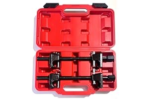 MAIL MORE 2PC Coil Spring Compressor, Heavy Duty Suspension Clamp Tool Kit With Safety Pin, Car Van spring replacement, repair struts, shock absorbers set Case, Macpherson Strut Spring Compressor Tool