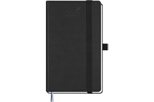 BEZEND Agenda Settimanale 2026 Tascabile A6 15,5 x 9 cm, Diario Piccola da Gen a Dic 2026, Portapenne, Copertina Rigida in Pelle PU - Nero