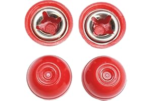Quadrapoint Hub Caps for Radio Flyer Classic Walker Wagon - fits 1/4 Axle Diameter, Red 4-pk