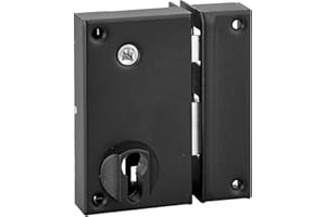 THIRARD - Boitier de serrure verticale en applique double entrée à fouillot pour entrée, axe 45mm, droite, 75x130mm, noir