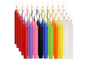 SaiXuan Assorties de Sorts Bougies 100 Couleurs Petit Dripless pour Chimes, Magie, Congrégation, Veillée aux chandelles, Rituals, Décorations festives (10 Couleurs) 4 Pouces de Hauteur