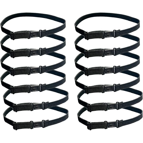 Cinturini Regolabili Per Cravatte - 20 Pezzi Elastici In Poliestere Con Fibbia | Per Matrimoni E Eventi - Foto 2