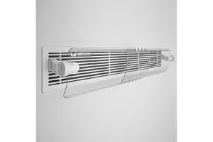 Witforms Central AC Air Flow Deflector, White Arm, Transparent Panel, Min 60cm Max 110cm, Central Model