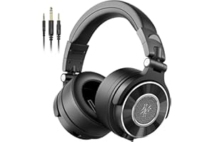 OneOdio Monitor 60 Cuffie Professionali da Studio, Cuffie Sopra l'orecchio con Driver da 50 mm Audio ad Alta Risoluzione, Cavo Staccabile (3,5 mm / 6,35 mm), per Podcast, Creatori, DJs, PC