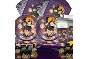 DOYOMTOY Wizard Theme Accessori per Feste, Harrys Wizard Potter per 20 Ospiti, Accessori per Feste di Compleanno,Magic Wizard Forniture per Festa