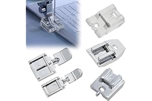 KOPREK 5Pcs Zipper Foot for Sewing Machine - Includes Walking Foot & Invisible Zipper Foot - Compatible with Brother, Singer, Janome & Other Low Shank Machines
