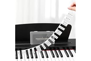 YEAHBOOM Naklejki z nutami fortepianu, keyboard fortepianu, naklejki na nuty, zdejmowane naklejki na klawiaturę fortepianową, dla dzieci, początkujących, do nauki gry na fortepianie, do 37/49/54/61/88!