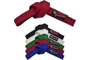 Athletics Gear AG Cintura da karate per arti marziali, 100% cotone, con cuciture multiple, per BJJ, Judo, Taekwondo e Karate