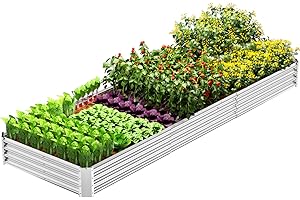 VELPAX Raised Garden Bed, Planter Raised Beds Boxes Outdoor, 365×120×30cm Large Metal Raised Garden Beds for Growing Outdoor Plants, Vegetables, Flowers and Herbs