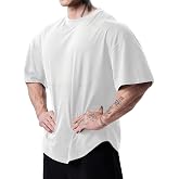 Genius Erkek Spor Tiş&ouml;rt Oversize Fitness &amp; Gym Antrenman Tiş&ouml;rt&uuml; (D&uuml;z, Oversize)
