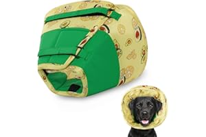Hjumarayan Collar Isabelino Perro, Collar Recuperación Campana Perro Suave, Cono Collarin para no Rascarse para Mascotas Recuperación de Cirugía o Heridas (Verde M)