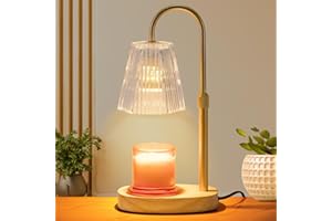 GWULC Candle Warmer Lamp with Timer: Electric Melting Light for Wax Jar Candles Height Adjustable Flameless Burner Candle Heater for Indoor with 2 Bulbs Exquisite Birthday Presents New Home Gifts