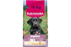 Eukanuba Mat för färska kycklingvalpar för stora raser, premium torrfoder för juniorhundar, 15 kg