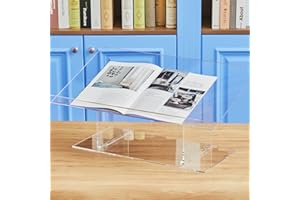 CroBlissful Clear Acrylic Tabletop Podium 23.5"w x 10"h x 14"d Assembled Removable Tabletop Lectern for Office