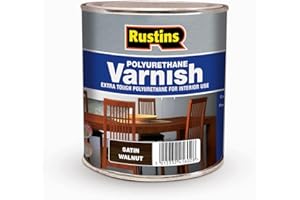 RUSTINS POSW250 Poly Varnish, Walnut Satin, 250 ml
