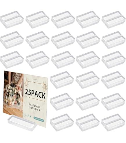 20 Supporti Acrilici Per Segnaposto - Trasparenti, Per Matrimoni, Uffici E Eventi, 3x5cm