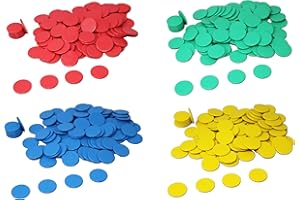 WISSNER Jetons de jeu rouges (100 pièces) en RE-Plastic® | Jetons de comptage Marker Tokens ø 25 mm