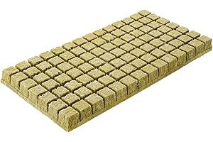 GREEN24 98 Rockwool Cubes Cultivation Block 36 x 36 x 40 mm Contiguous – Rock Wool for Plant Cultivation and Hydroponics – For Seeds, Seeds and Cuttings