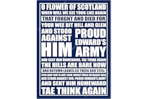 HANDMADE Metal Sign Plaque Print Poster Scotland Rugby Football Flower of Scotland Song Lyrics Fan Chant Gift Dad Man Cave Shed Home Bar Ref7090 (10x8 inches (Approx) 25cmx20cm)