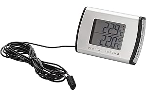 HR-imotion 10010201 - Termómetro para Coche, hogar, Camping, Adecuado para Interior y Exterior, Autoadhesivo, Fabricado en Alemania, -30 °C - +50 °C